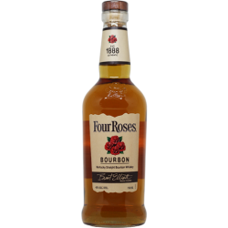 A bottle of Four Roses Yellow Label bourbon.