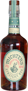 A bottle of Michter's Rye Whiskey.