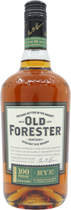 A bottle of Old Forester Rye Whiskey.