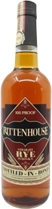 A bottle of RIttenhouse Rye Whiskey.