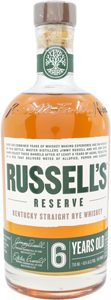 A bottle of Russell's Reserve Rye Whiskey.